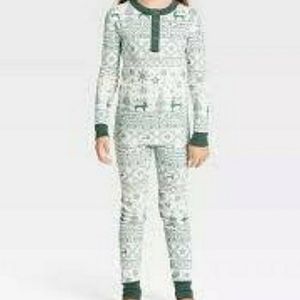 Hearth & Hand with Magnolia Green Good Tidings 2 Piece Pajama Set Size 6